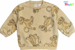 H&M LionKing mintás drapp pulóver 86 3-Jó állapot(kis folt)